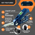 thumbnail image 2 of Kelvin Tools Kelvin 23 Urban Multi Tool Screwdriver Set All in One with 16 Bit Set, Tape Measure, Liquid Level, Hammer, Flashlight Multibit Pocket Screwdriver, Universal Precision Screwdriver, 2 of 6