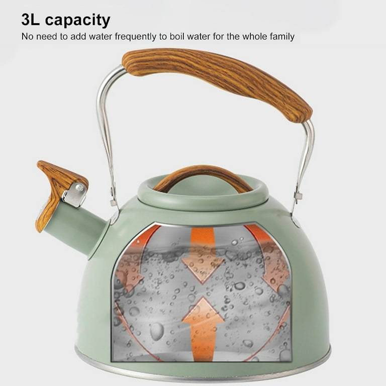 Mightlink 3L Water Kettle Large Capacity High-Temperature Resistant Rust-proof Food Grade Foldable Handle Boil Water Stainless Steel Induction GAS