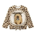 thumbnail image 4 of Garronmavis Capybara Girls Long Sleeve T-Shirts 5-6 Comfortable Leopard Print Crew Neck Soft Casual Tops Warm Long Sleeve Crewneck T-Shirts Tee Tops Fashion Fall Winter Clothes, 4 of 7