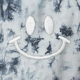 thumbnail image 2 of Dalix Smile Face Embroidered Washed Crewneck Sweatshirt Long Sleeve Fleece Cotton Mens in Tie Dye Black L Large, 2 of 5