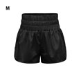 thumbnail image 4 of Pantalones cortos elásticos de verano para mujer, ropa de calle plisada de Yoga para ciclismo de secado rápido, ropa deportiva de estilo Prendas para la parte inferior del cuerpo Negro METRO Guardurnaity AP019247-10, 4 of 6