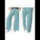 thumbnail image 3 of Pantalones Casuales A Cuadros para Mujer, Cintura Elástica, Cómodos, Holgados, de Pierna y con Bolsillos Verde Pavo Real L, 3 of 7