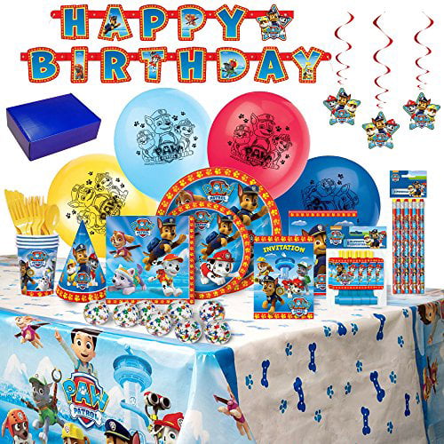 Paw Patrol Birthday Party Supplies and Decorations 8 Guests - Walmart.com