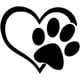 thumbnail image 1 of Calcomanía de vinilo con diseño de amor de cachorro, color negro, para coches, camiones, portátiles, paredes y ventanas, 1 of 3