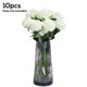 thumbnail image 1 of Simulación de flor de rosa artificial, decoración floral, oficina en casa, tela de boda, flor falsa, blanco 10 Piezas kenally HA8916-05B, 1 of 6