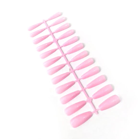 Uñas postizas largas cortas coloridas Soidarity para manicura bricolaje hogar Rosa claro