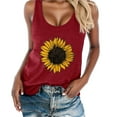 thumbnail image 2 of Red Vest Summer Tank Tops For Women Baggy Tank Tops For Women Tank Top Women Oversized Tank Tops For Women Black Tank Top Woman, 2 of 5