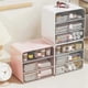 thumbnail image 4 of 3 Tiers Organizer Holder Cosmetic Storage Box, with Drawers White-A, 4 of 5