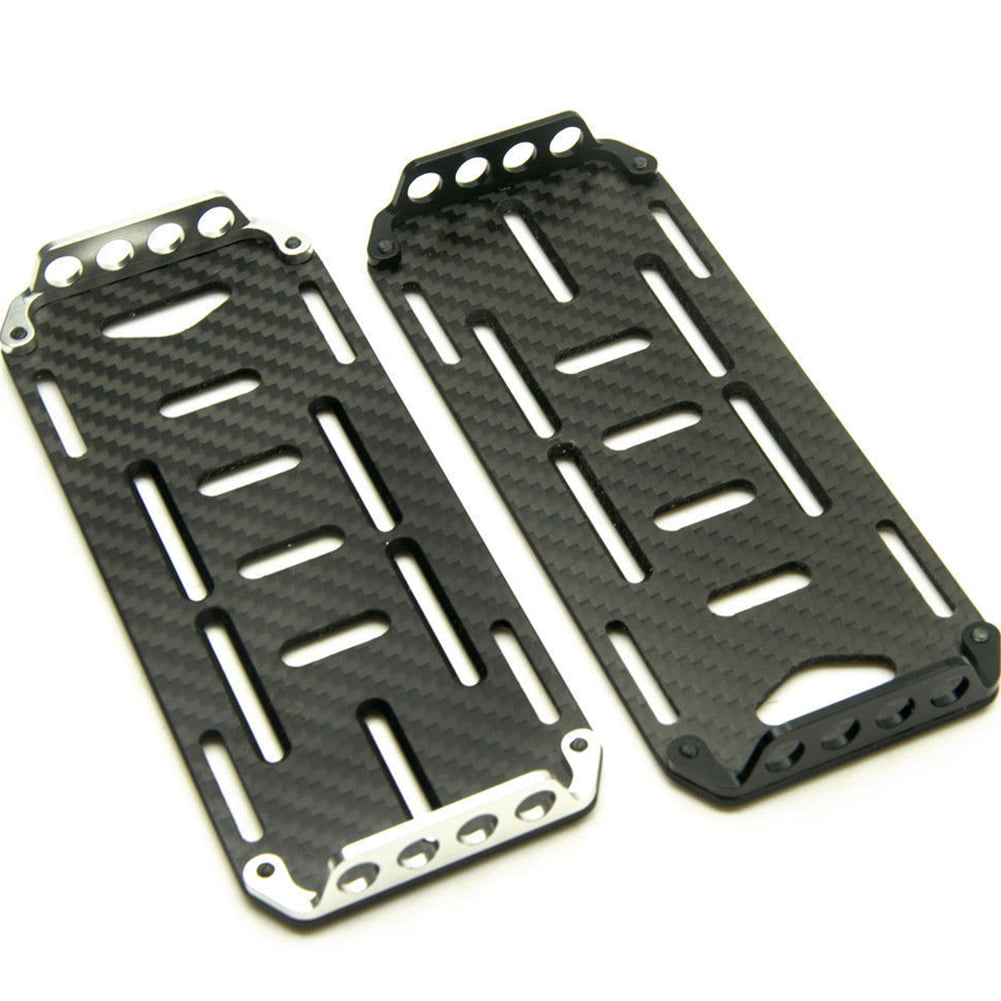 1 x Carbon Fiber Battery Mounting Plate for Axial SCX10 1/10 RC Crawler Silver