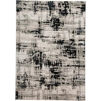 HomeRoots 515025 12 x 15 ft. Black White & Gray Rectangle Area Rug