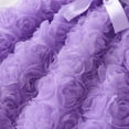 thumbnail image 4 of oqasdz Girls Dresses Elegant Solid Color with Rose Pattern Floral Design for Daily Wear Birthday Holiday Party Dress, 4 of 6
