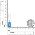 thumbnail image 4 of Gem Stone King 10K White Gold Swiss Blue Topaz Pendant Necklace for Women (7.00 Cttw, Gemstone November Birthstone, Emerald Cut Cut 14x10MM, with 18 inch Chain), 4 of 5