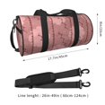 thumbnail image 4 of YFYANG Large Capacity Canvas Gym Bag for Men and Women, Pink Line Flowers Round Portable Travel Bags for Sports Fitness, 4 of 8
