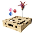 thumbnail image 1 of Caja interactiva para gatos, rompecabezas, juguete para hacer ejercicio en interiores, resistente, práctico, fácil de limpiar, caja de rompecabezas Sin lima de uñas, 1 of 8