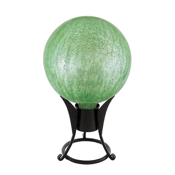 6 in. Gazing Globe Light Green Crackle