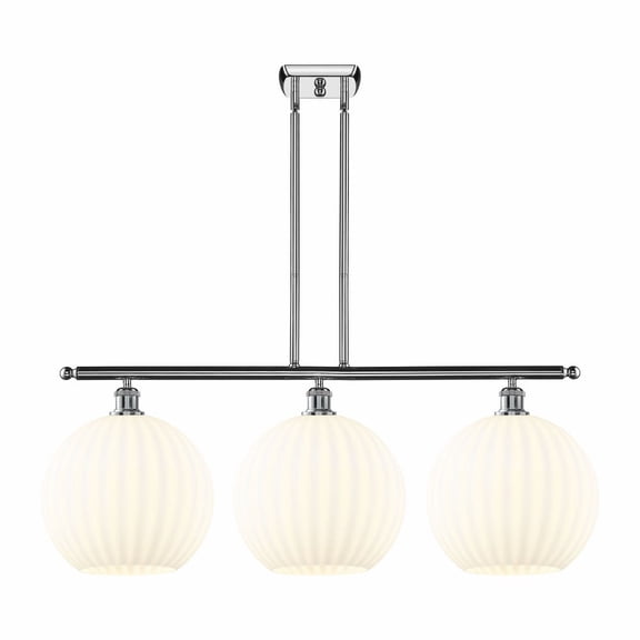 Innovations Lighting - White Venetian - 3 Light Stem Hung Island In Modern