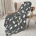 thumbnail image 3 of Rateoe Lovely Penguin Pattern Flannel Throw Blanket, Ultra-soft Blanket for Bed, Couch, Car, Hypoallergenic Anti-pilling blanket-60"x50"(Vertical), 3 of 6