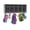 Gray/Black, variant on 10 Section Wall Mount Coat Locker - without Trays - Navy
