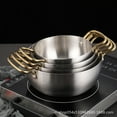 Korean stainless steel soup pot for ramen instant noodles. Induction