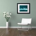 thumbnail image 3 of Trademark Fine Art "Chicago Illinois Skyline Teal" Canvas Art by Michael Tompsett, White Matte, Black Frame, 3 of 4