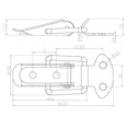 thumbnail image 5 of 20 Uds. Pestillo de palanca con resorte, pestillo de palanca de Metal negro, Clip de abrazadera para caja de madera, caja, cofre, gabinete, 5 of 5