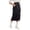 Black, variant on Women's Midi Skirt, Drawstring High Waist Sweat Skirts with Pockets