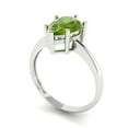 thumbnail image 2 of 2 ct Pear Cut Natural Peridot Solitaire Engagement Ring for Women in 18K White Gold, 2 of 5