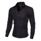 thumbnail image 1 of Camisa De Manga Larga Rayada De Hombres Seda De Hielo, 1 of 8