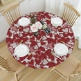 thumbnail image 3 of Valentines Day Round Tablecloth Fitted Best for 44"-48" Red Pink Heart Table Cloth Elastic Edge Water-Resistant Washable Wood Grain Love Table Cover for Happy Party Picnic Outdoor Indoor Decor, 3 of 4