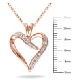 thumbnail image 2 of Everly Women's Diamond Accent Rose Gold Flash Plated Sterling Silver Heart Pendant with Chain, 2 of 8