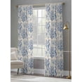 thumbnail image 4 of Coastal Coral Sheer Curtains for Living Room Bedroom Blue Seahorse Starfish Ocean Sea Sheer Curtains 84 Inch Long 2 Panels Set Light Filtering Curtain Window Treatments Drapes for Dining Room, 4 of 6
