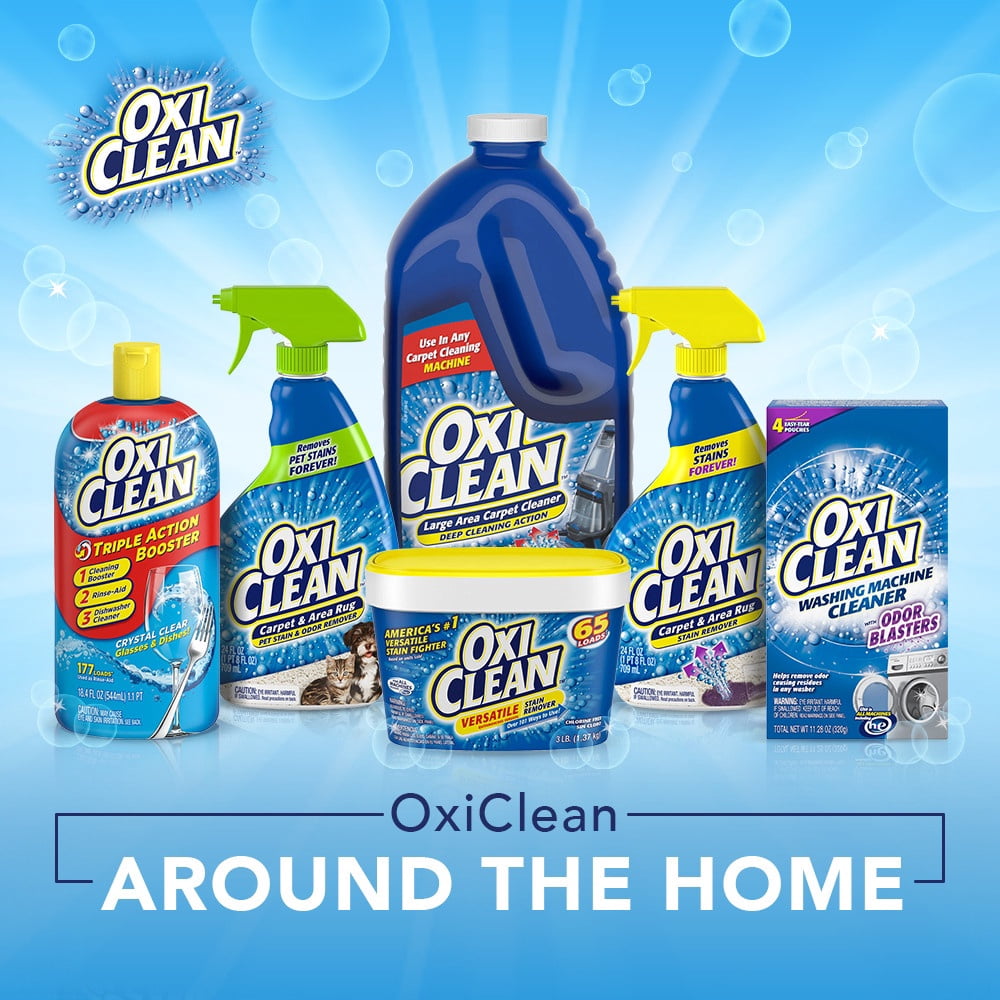 OxiClean Carpet and Rug Cleaner, Pet Stain and Odor Remover Spray, 24 fl oz - Pack of 4