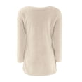thumbnail image 5 of Otqutp Girls Solid Color Oversized Pullover Warm Soft Plush Fuzzy Sweatshirt Teen Kids Round Collar Spring Fall Outfits, 5 of 5