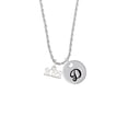 thumbnail image 2 of Delight Jewelry Silvertone Horizontal Year 2022 Silvertone Script Initial Disc - D - Charm Necklace, 20"+3", 2 of 4