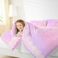 thumbnail image 4 of Manfei Letter Y Monogrammed Bedding Comforter Set,Pink Sparking Print Twin Comforter Sets,Cute Bow Bowtie Bedding Set For Child,Microfiber Room Decorative Reversible,2 Pieces, 4 of 8