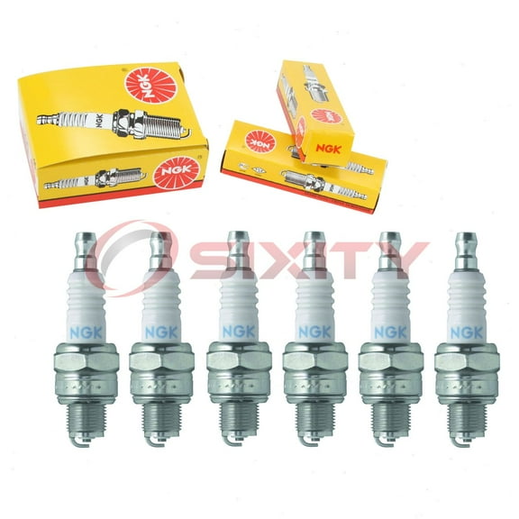 6 pc NGK 7543 Standard Spark Plugs for 978 978-1 RY4C Ignition Wire Secondary