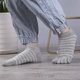 thumbnail image 3 of Calcetines de dedo para mujer de cinco dedos de algodón de corte bajo calcetines de tobillo mini calcetines cortos para correr calcetines deportivos 5 pares, 3 of 4