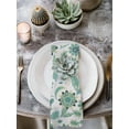 thumbnail image 2 of Teal Paisley Floral Cloth Napkins Set of 8 Reusable Dinner Napkins, Boho Traditional Vintage Ethnic Cocktail Napkin Washable Table Napkins for Wedding/Holiday Party/Baby Shower 20"x20", 2 of 7