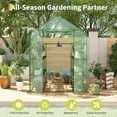 thumbnail image 3 of Garvee Walk-in Plant Greenhouse 56.3 x 56.3 x 76.8 in, with Roll-Up Zippered Doors & 2 Mesh Windows, 3 of 8