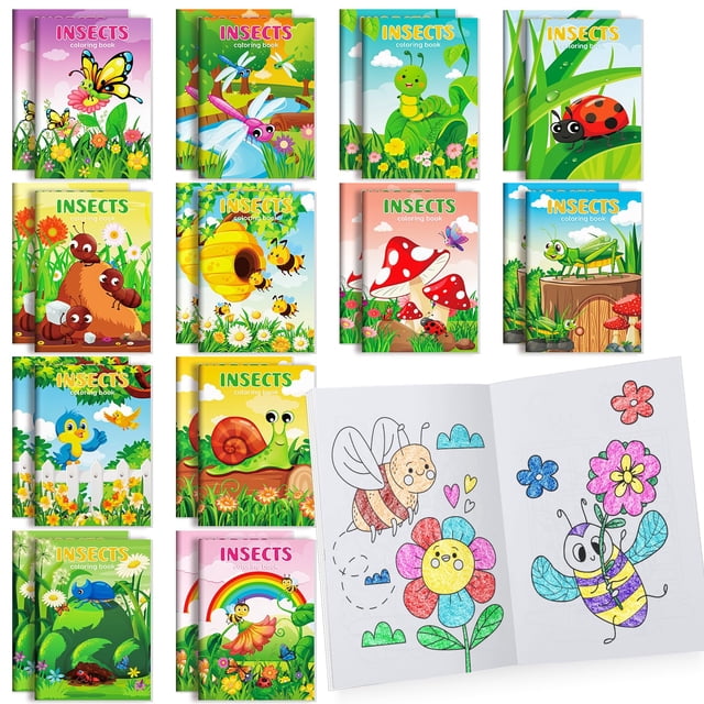 Libros para colorear BenLouis Insects Mini Kids Spring 24 unidades