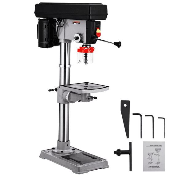 Pinypikaka Cast Iron Benchtop Drill Press 288-3084 RPM Variable Speed, 13in., 5/8" Chuck Capacity, 7.5Amp 120V