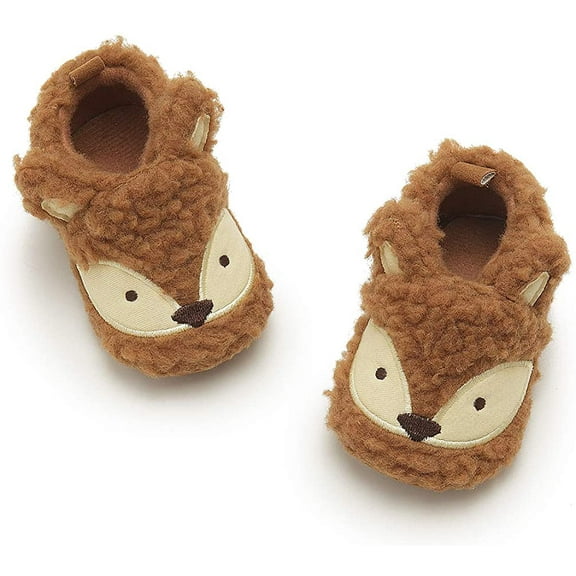 Newborn Infant Baby Boys Girls Cute Cartoon Slipper Soft Non Skid Sole Slip On House Animal Indoor Sock Shoes Crib Moccasins for New Walkers
