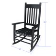 thumbnail image 2 of wooden porch rocker chair Black 20604, 2 of 7