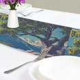 thumbnail image 4 of Yayeee Table Runner 70 inches Long Home Kitchen Dinning Party Decoration, Blue Tree, 4 of 7
