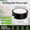 thumbnail image 4 of shiyou-Picture Lights for Wall, Painting Frame Lights with 3 Lighting Modes, Rechargeable Battery Operated Wall Lights with Remote Dimmable and Timer (Dark-Black, 1Pack), 4 of 4