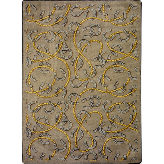 Joy Carpets Kaleidoscope Rodeo 3'10" x 5'4" Area Rug in Color Dark Dust