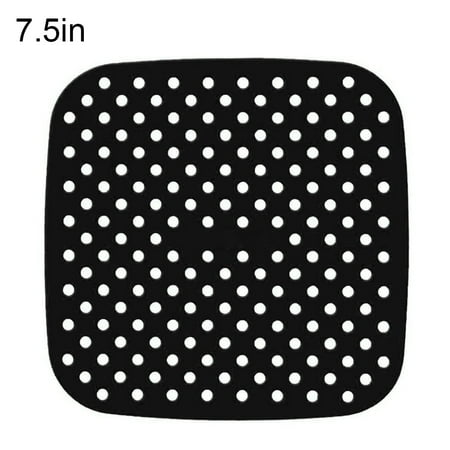 

5PCS Air Fryer Liner Reusable Airware Mat Non-stick Square Kitchen Air Fryer Accessory 7.5 Inches Black