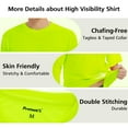 thumbnail image 4 of ProtectX Hi Vis Shirts for Men, High Visibility Short Sleeves Shirt, Reflective Safety Shirts for Men, Construction Work Shirts, Comfortable, Breathable, Green, Small, 4 of 7