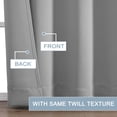 thumbnail image 6 of OVZME Silver Blackout Curtains for Bedroom 63 Inch Long 2 Panels, Solid Thermal Insulated Drapery with Rod Pocket for Energy Saving, Room Darkening Window Drapes, 40W x 63L Inch, Silver, 6 of 7