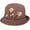 Brown, variant on CoCopeaunts Thickened Wool Women Bucket Hat Winter Fashionable Flower Embroidery Fisherman Hat Cold Proof Roll up Brim Basin Hat